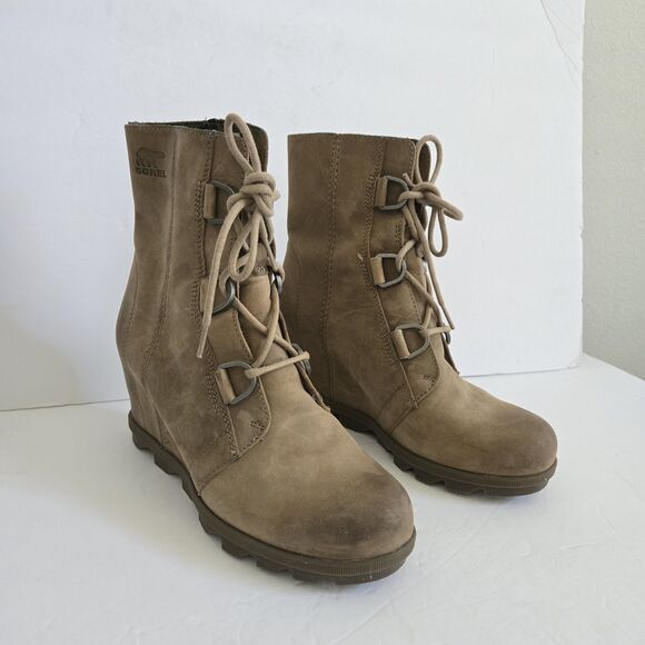 Sorel Womens Joan Of Artic II Leather Wedge Boots Size 9.5 - Picture 8 of 11